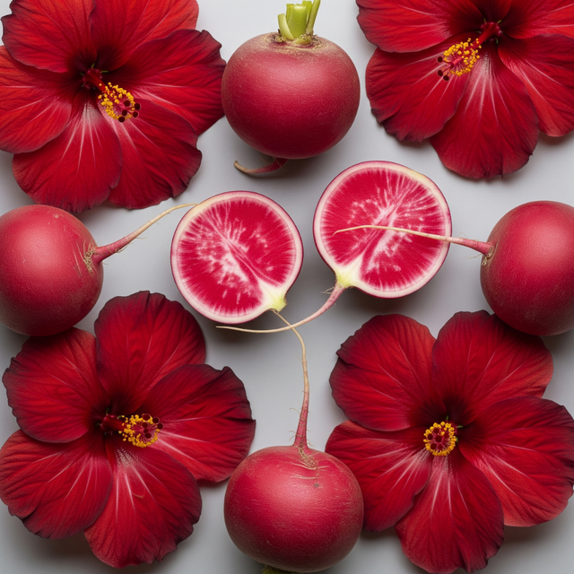 Dark Red Food Coloring (Made with Red Radish & Hibiscus), Natural