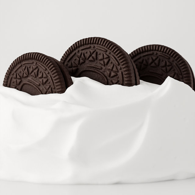 Cookies and Cream Flavor Emulsion for High Heat Applications