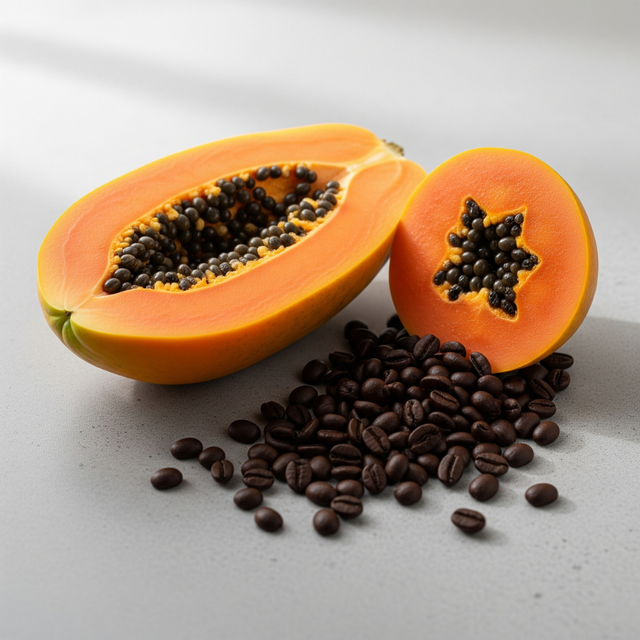 Organic Papaya Flavored Coffee Beans