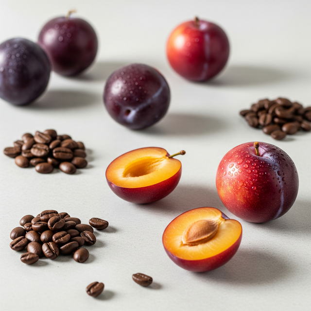Organic Decaf Plum Flavored Coffee Beans