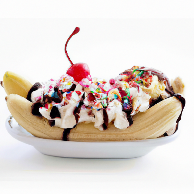 Banana Split Cotton Candy (Ready to Eat)