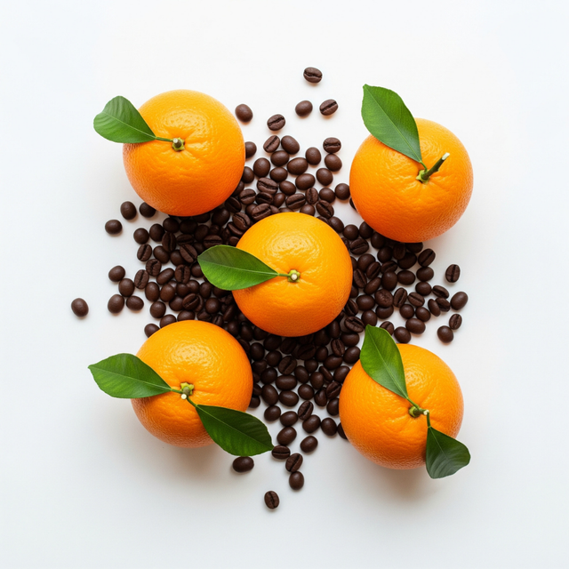 Orange Flavored Coffee Beans